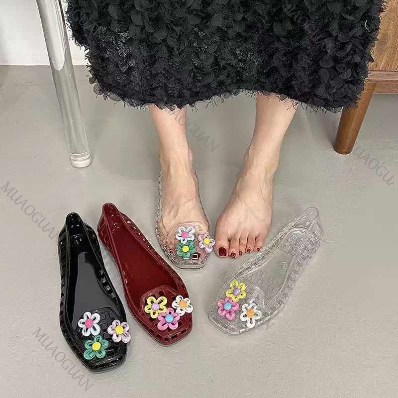 Women'S Accessories Jewelry - Transparent Crystal dopamine Sandals Causal Flower