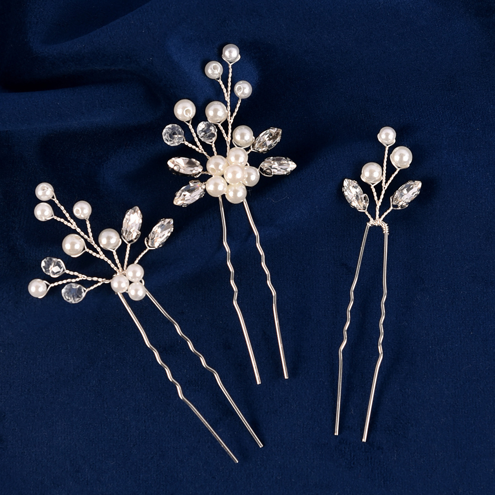 Women'S Hair Accessories Wedding - 3pcs Bride Hairpin Trendy Hair Clip