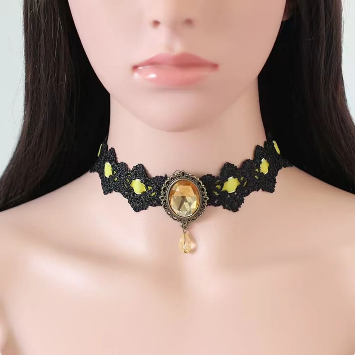 Women'S Victorian Accessories - 1 Pcs Gothic Chokers Black Stone