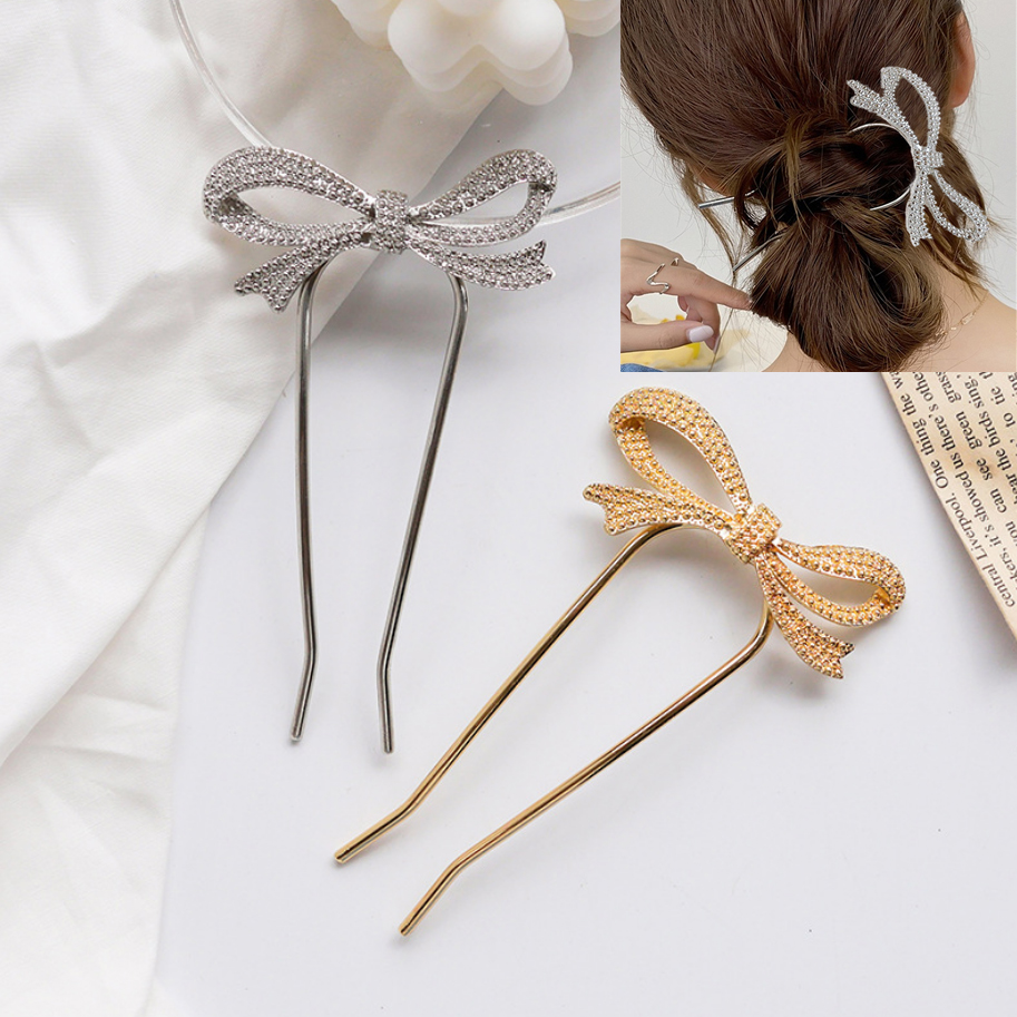 Women'S Accessories Designer - Elegant Women Bowknot Hairpins Metal U