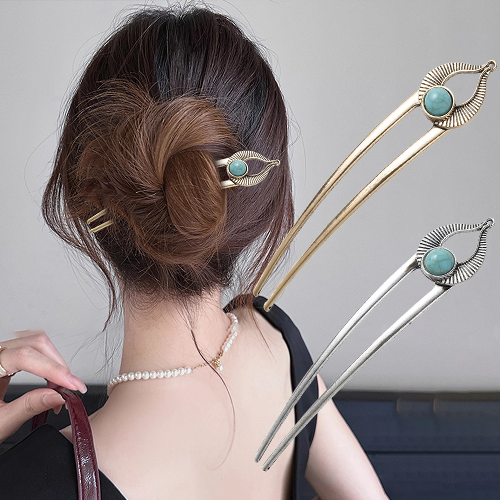 Women'S Formal Accessories - Egypt Turquoise U Shape Hair Fork