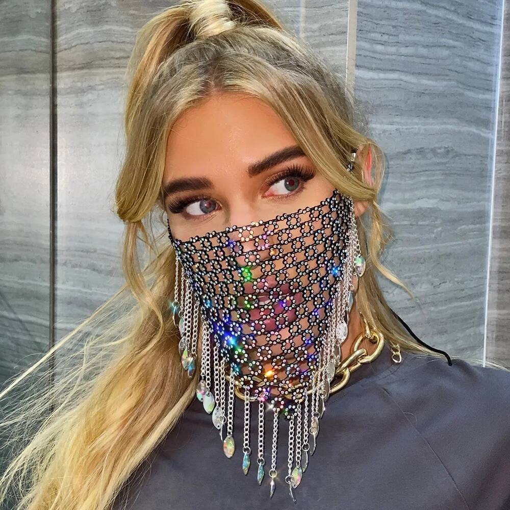 Women'S Accessories Jewelry - Women New Tassel Veil Masks Headwear