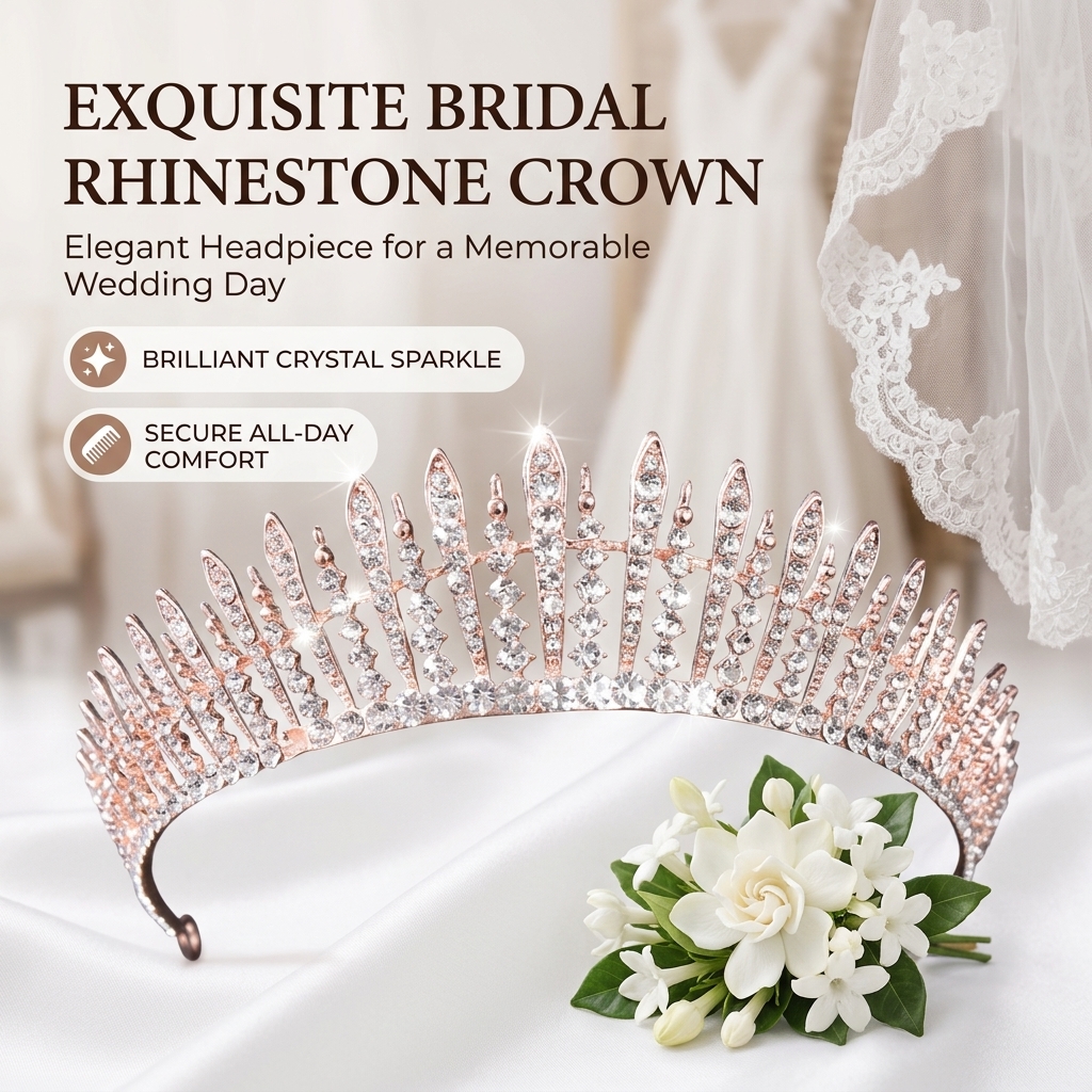 Women'S Hair Accessories Wedding - Bridal Crystal-Crown Headband Rhinestone Alloy Hair