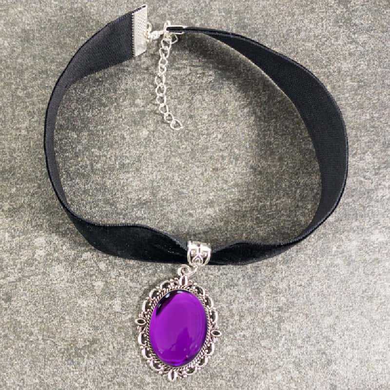 Purple Cameo water drop Choker - Women'S Victorian Accessories recensione e prezzo