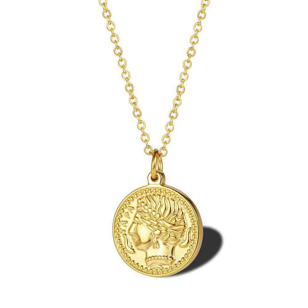 Women Delicate Gold Plated Eli - Coin Necklace Delicate recensione e prezzo