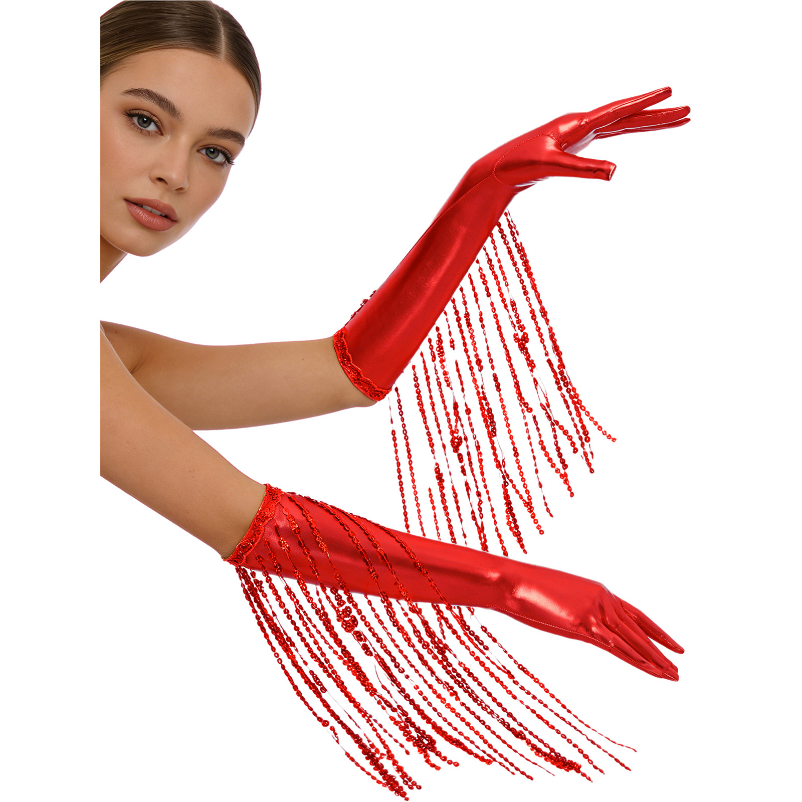 Womens Dazzling Sequin Fringe  - Women'S Accessories In The 1920S recensione e prezzo