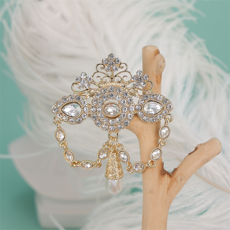 Bridal Brooch Jewelry Floral D - Brooch Pin Gold recensione e prezzo