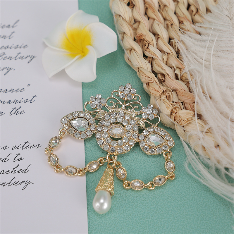 Bridal Brooch Jewelry Floral D - Brooch Pin Gold recensione e prezzo