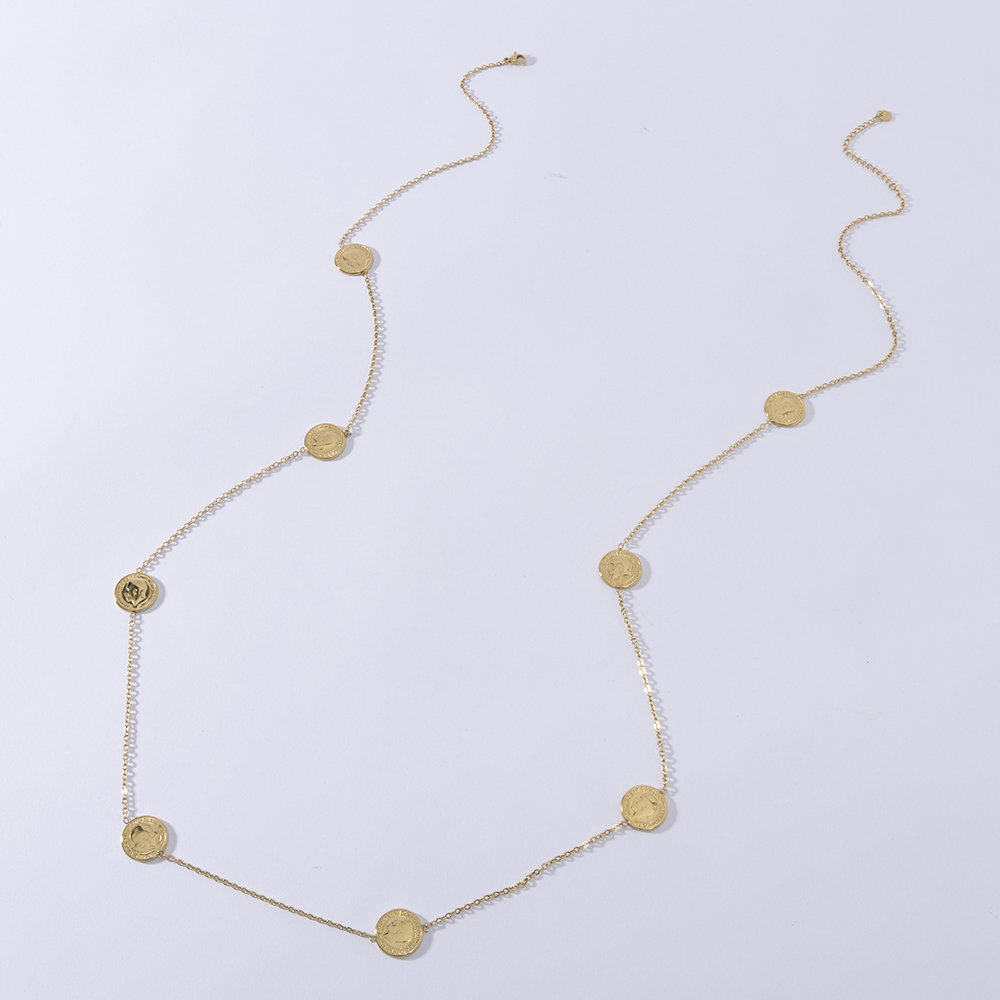 LUIZADA Stainless Steel Fashio - Coin Necklace Delicate recensione e prezzo