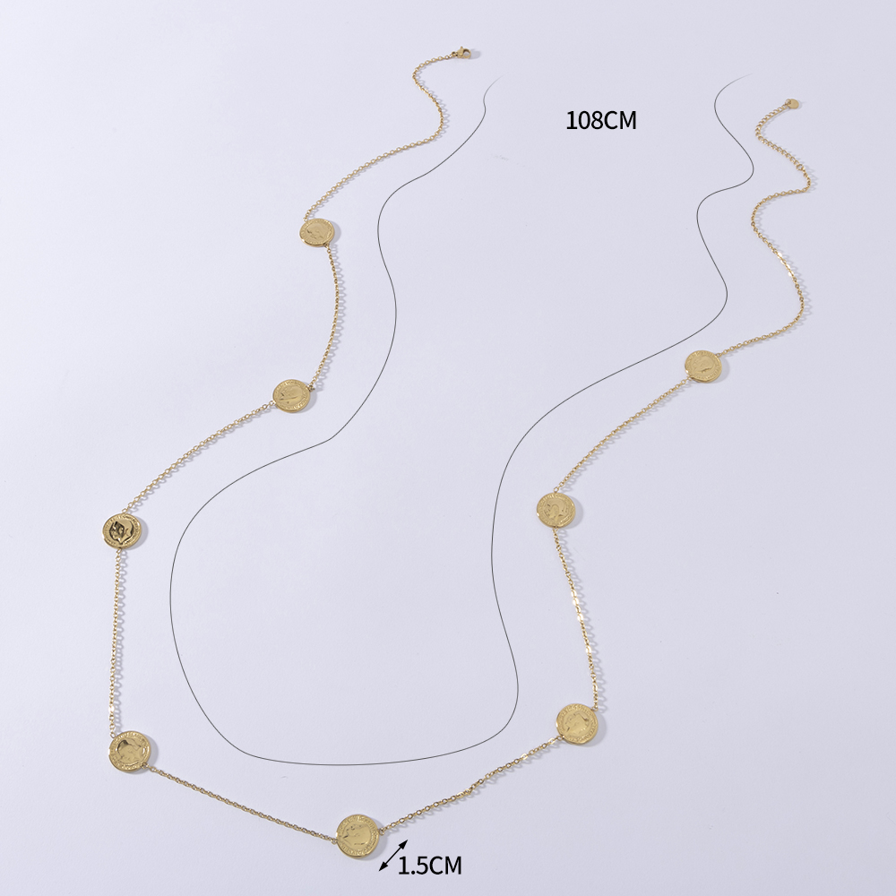 LUIZADA Stainless Steel Fashio - Coin Necklace Delicate recensione e prezzo