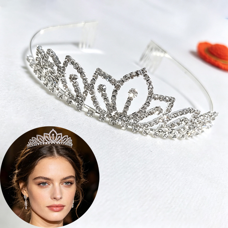 Silver Color Sparkling Rhinest - Women'S Hair Accessories Wedding recensione e prezzo
