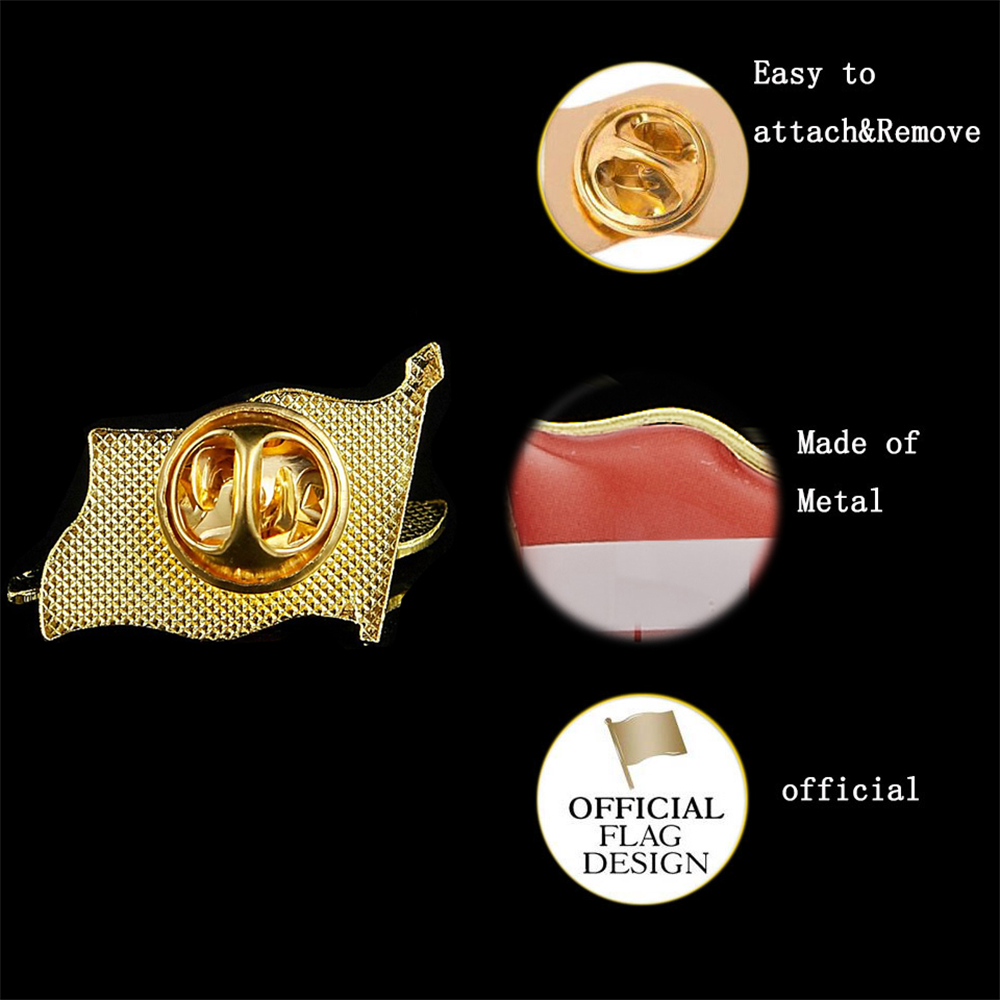 Austria Waving National Epoxy  - Brooch Pin Gold recensione e prezzo