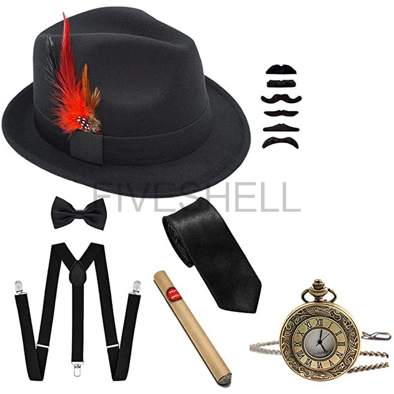 Mens 1920s Gatsby Gangster Cos - Women'S Accessories In The 1920S recensione e prezzo