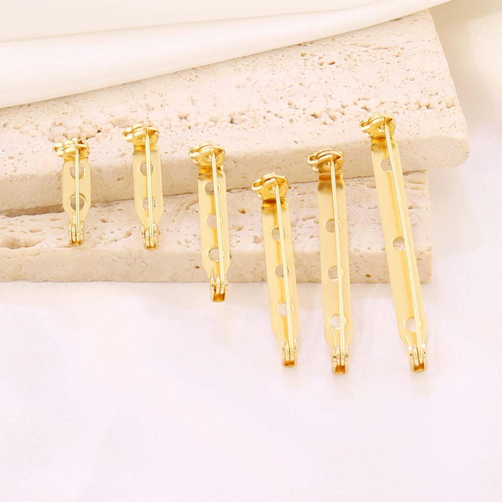 10pcs 17-45mm Brooch Clip Base - Brooch Pin Gold recensione e prezzo