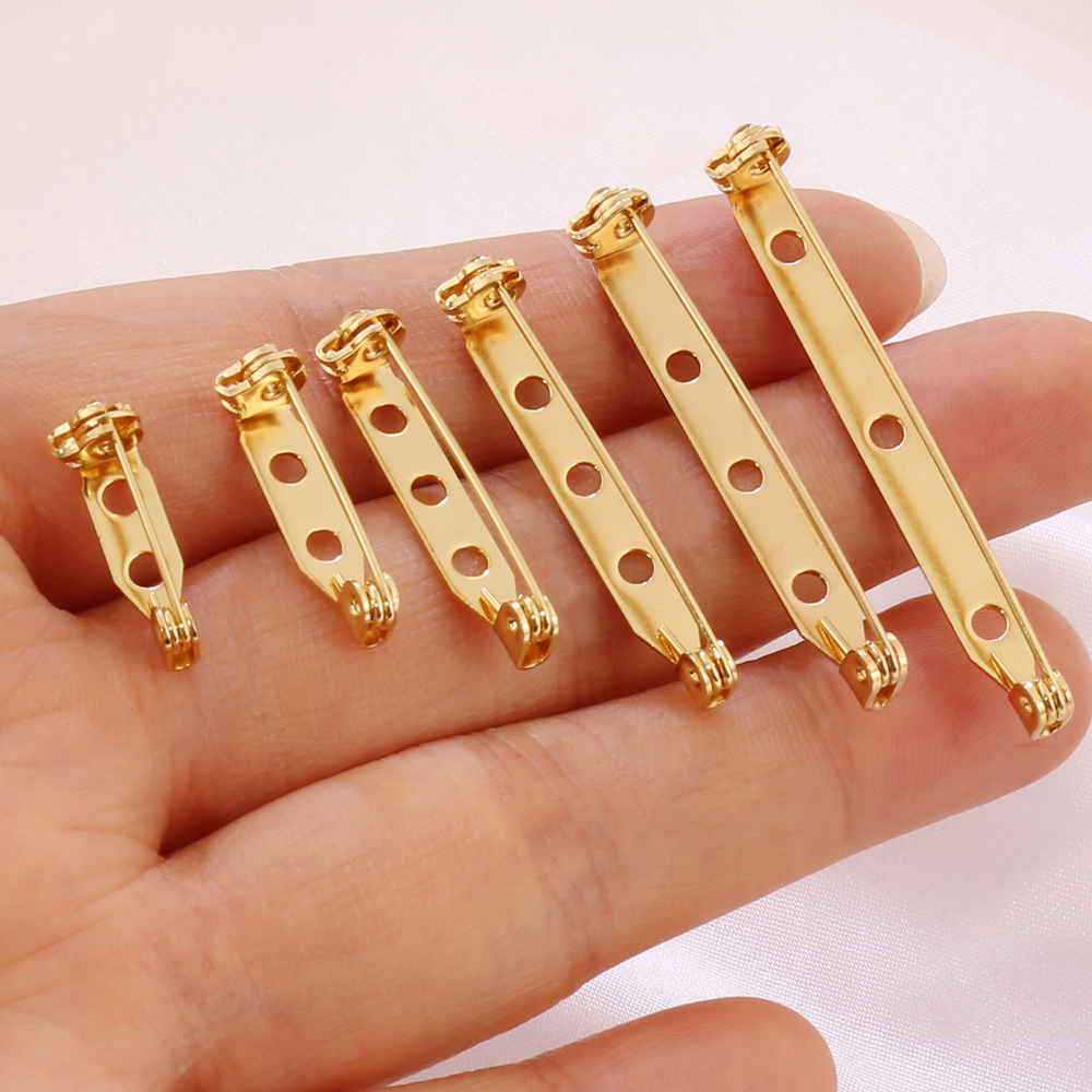 10pcs 17-45mm Brooch Clip Base - Brooch Pin Gold recensione e prezzo