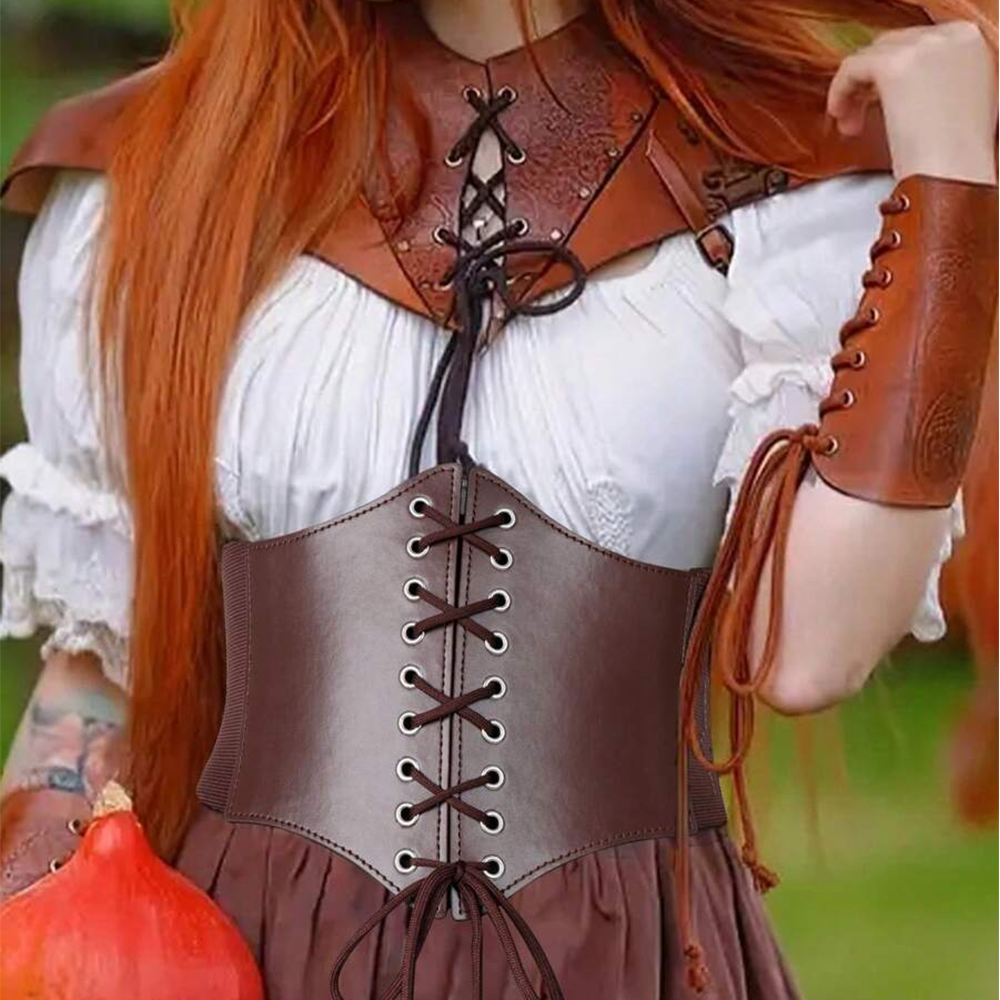 Medieval Waist Belt Brown Elas - Women'S Viking Accessories recensione e prezzo