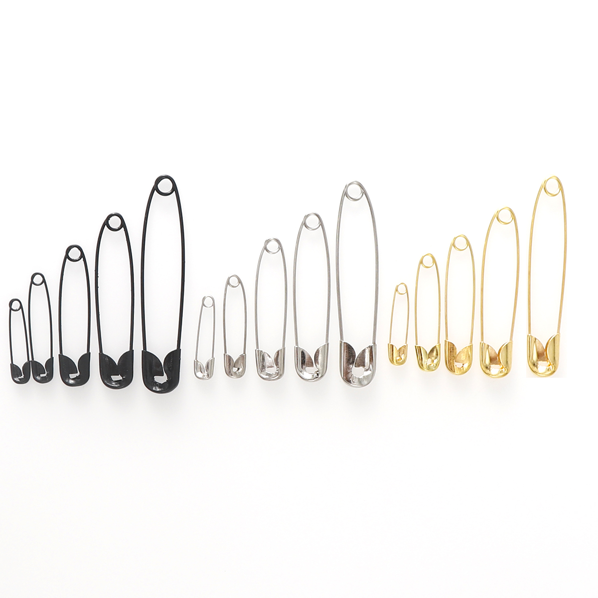 100pcs 22/28/38/45/54mm Silver - Brooch Pin Gold recensione e prezzo