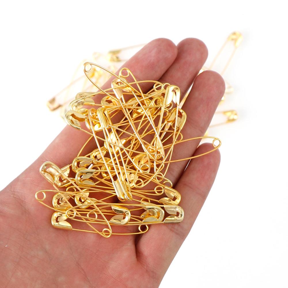 100pcs 22/28/38/45/54mm Silver - Brooch Pin Gold recensione e prezzo