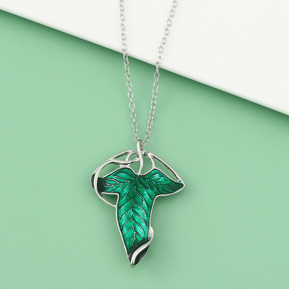 Vintage Green Leaf Pendant Nec - Women'S Accessories Jewelry recensione e prezzo