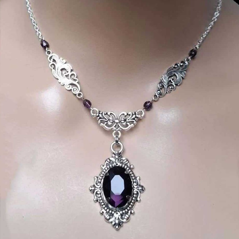 Purple Magic Water Drop Neckla - Women'S Victorian Accessories recensione e prezzo