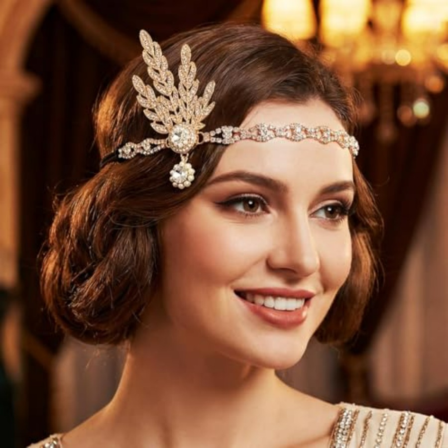 1920s Flapper Headpiece Rhines - Women'S Accessories In The 1920S recensione e prezzo