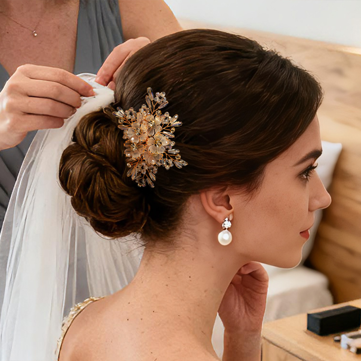 Hair Comb Crystal Flower Beade - Women'S Hair Accessories Wedding recensione e prezzo