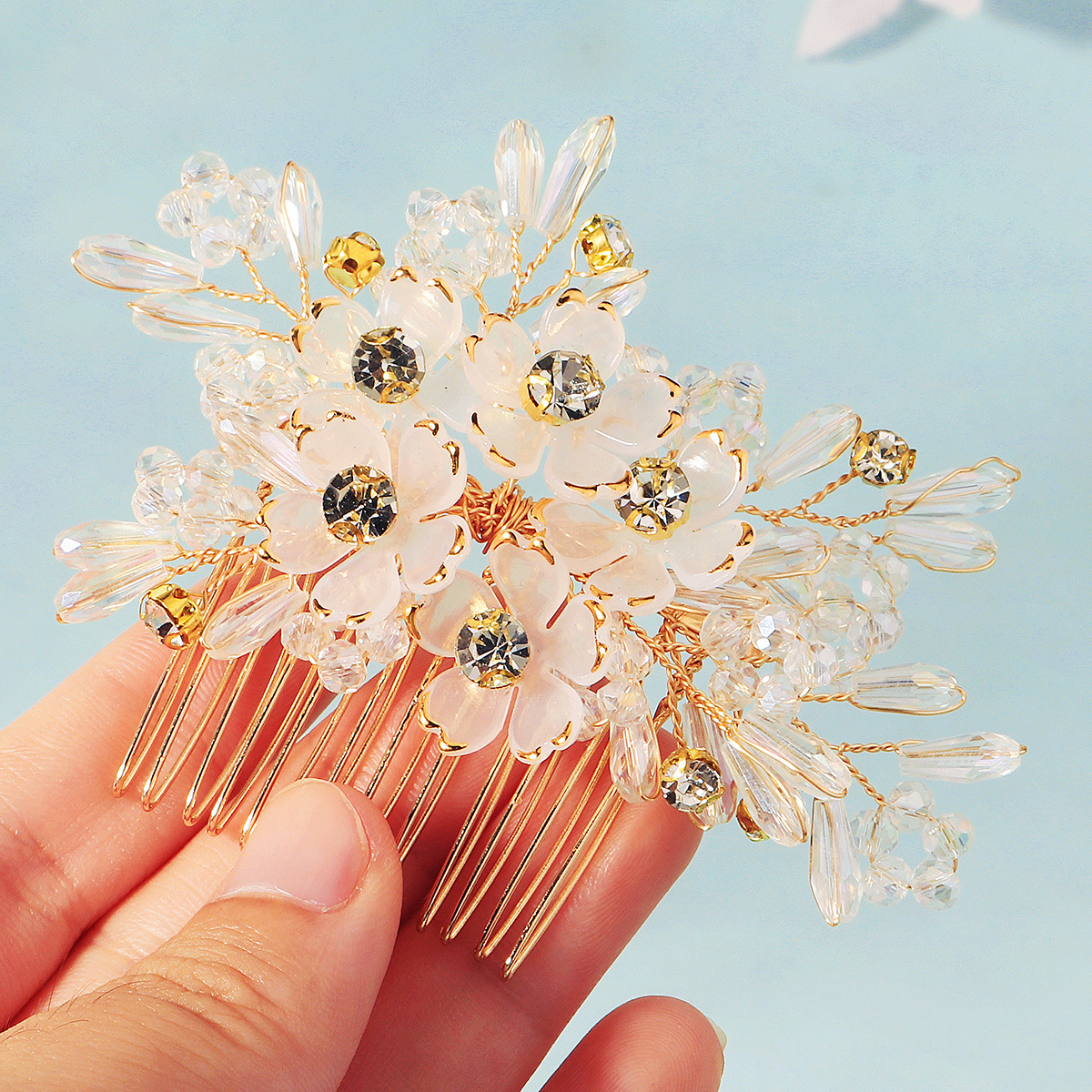Hair Comb Crystal Flower Beade - Women'S Hair Accessories Wedding recensione e prezzo