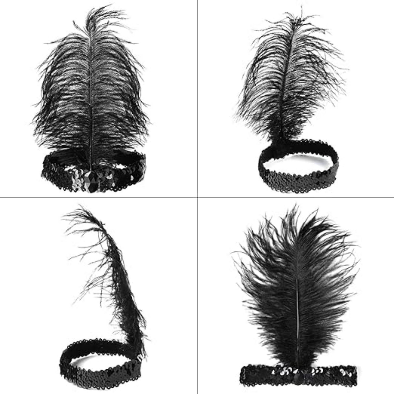 6Pcs 1920s Feather Headband fo - Women'S Accessories In The 1920S recensione e prezzo