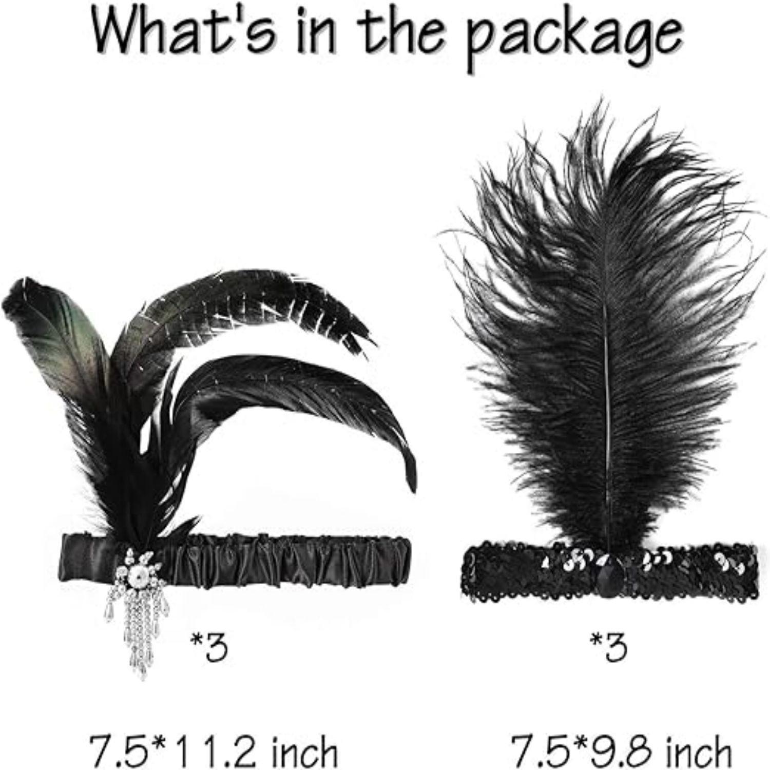 6Pcs 1920s Feather Headband fo - Women'S Accessories In The 1920S recensione e prezzo