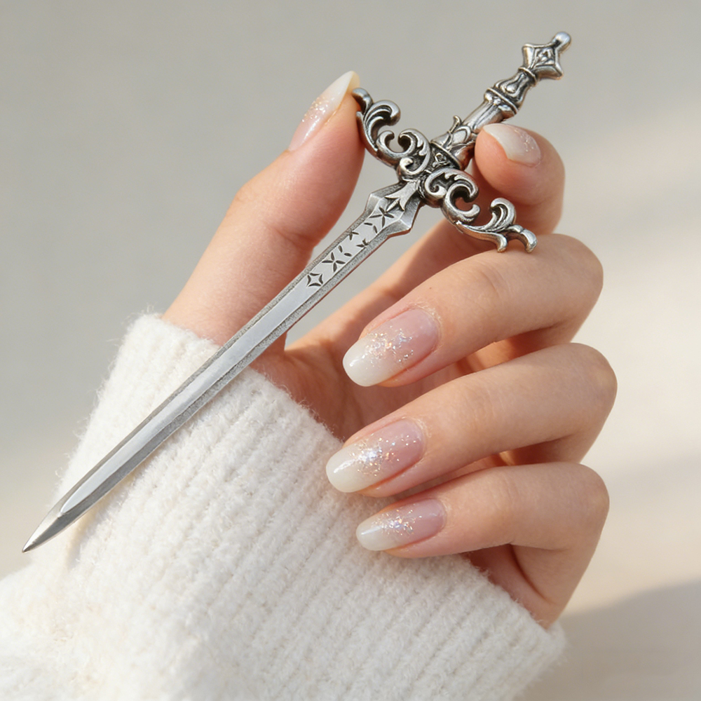 1pc Silver-Tone Sword Hair Sti - Women'S Accessories Designer recensione e prezzo