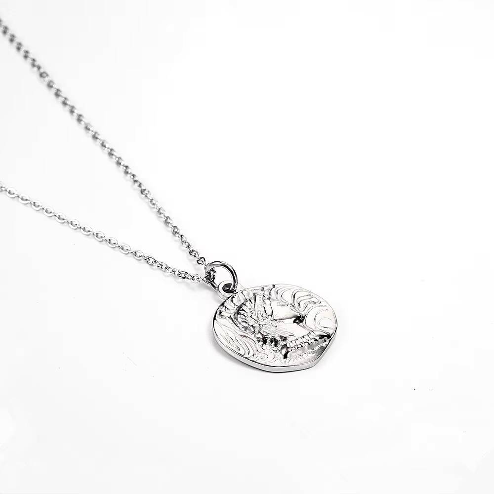 Stainless Steel Gold Plated Qu - Coin Necklace Delicate recensione e prezzo