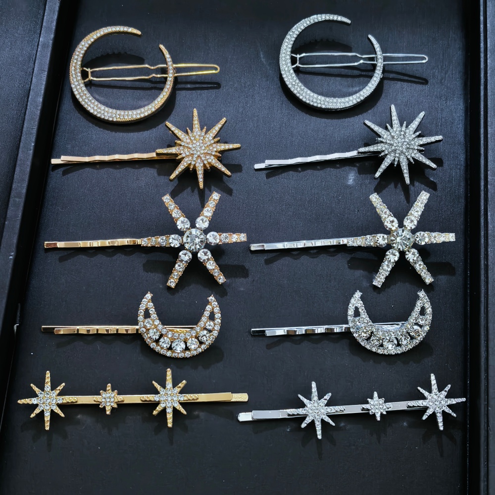 3/4 pcs set Crystal Star Hairp - Women'S Hair Accessories Wedding recensione e prezzo