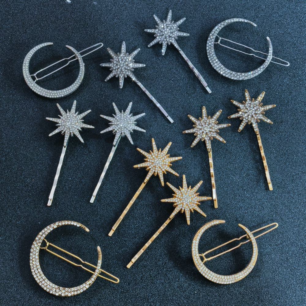 3/4 pcs set Crystal Star Hairp - Women'S Hair Accessories Wedding recensione e prezzo