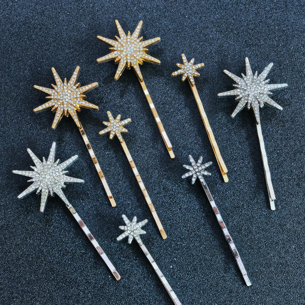 3/4 pcs set Crystal Star Hairp - Women'S Hair Accessories Wedding recensione e prezzo
