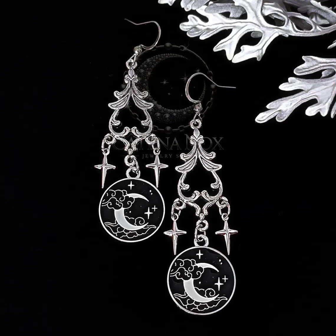 Moon Magic Earring,Gothic Jewe - Women'S Victorian Accessories recensione e prezzo