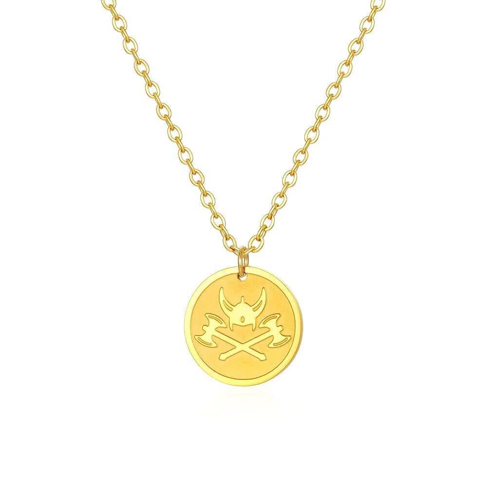 Gold Plated Viking Axe Pendant - Coin Necklace Delicate recensione e prezzo