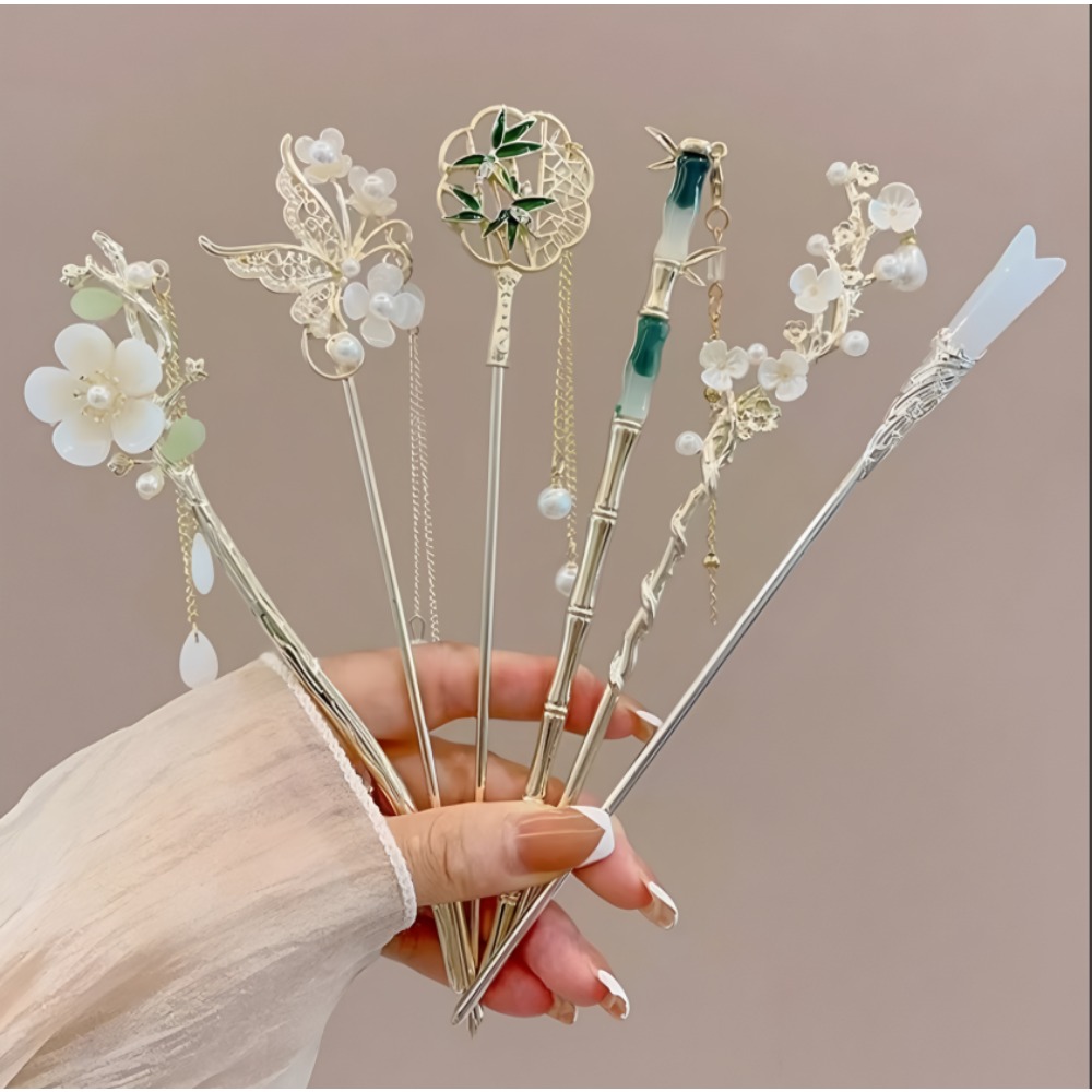 1/6pcs Elegant Chinese Style T - Women'S Accessories Designer recensione e prezzo