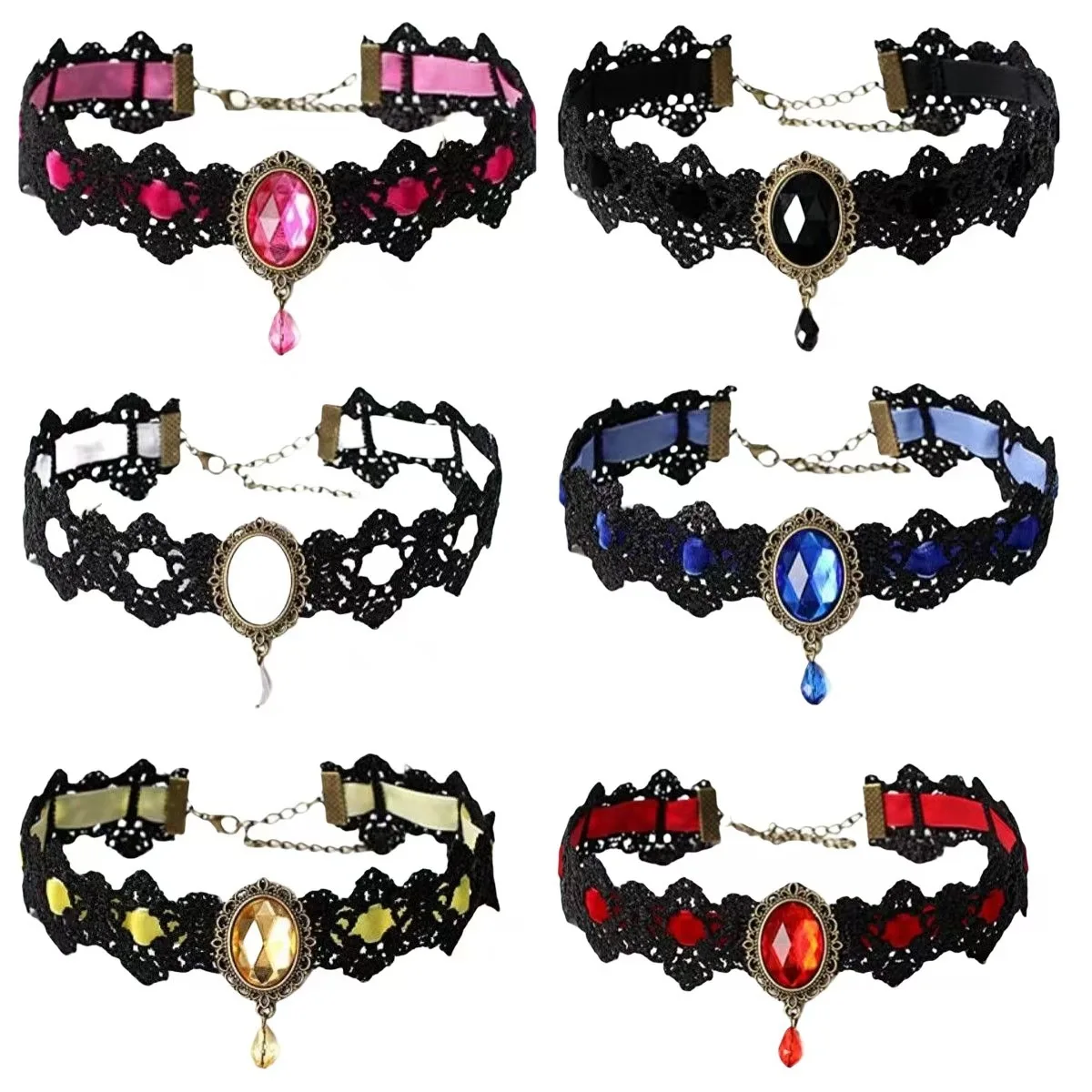 1 Pcs Gothic Chokers Black Sto - Women'S Victorian Accessories recensione e prezzo