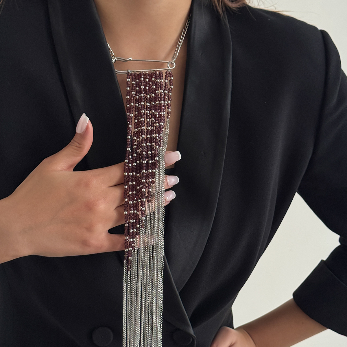 Silver Color Tassel Chain Broo - Women'S Accessories Jewelry recensione e prezzo