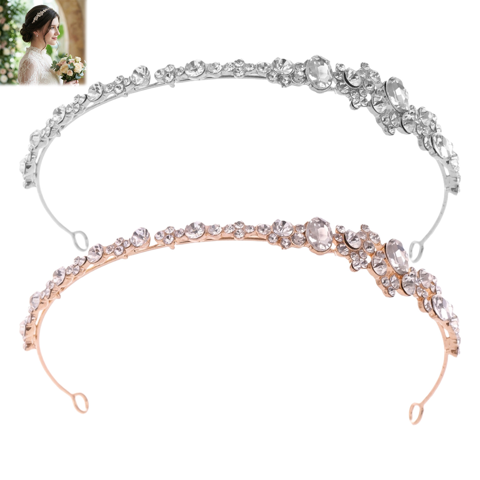 Alloy Rhinestone Crown Headban - Women'S Hair Accessories Wedding recensione e prezzo
