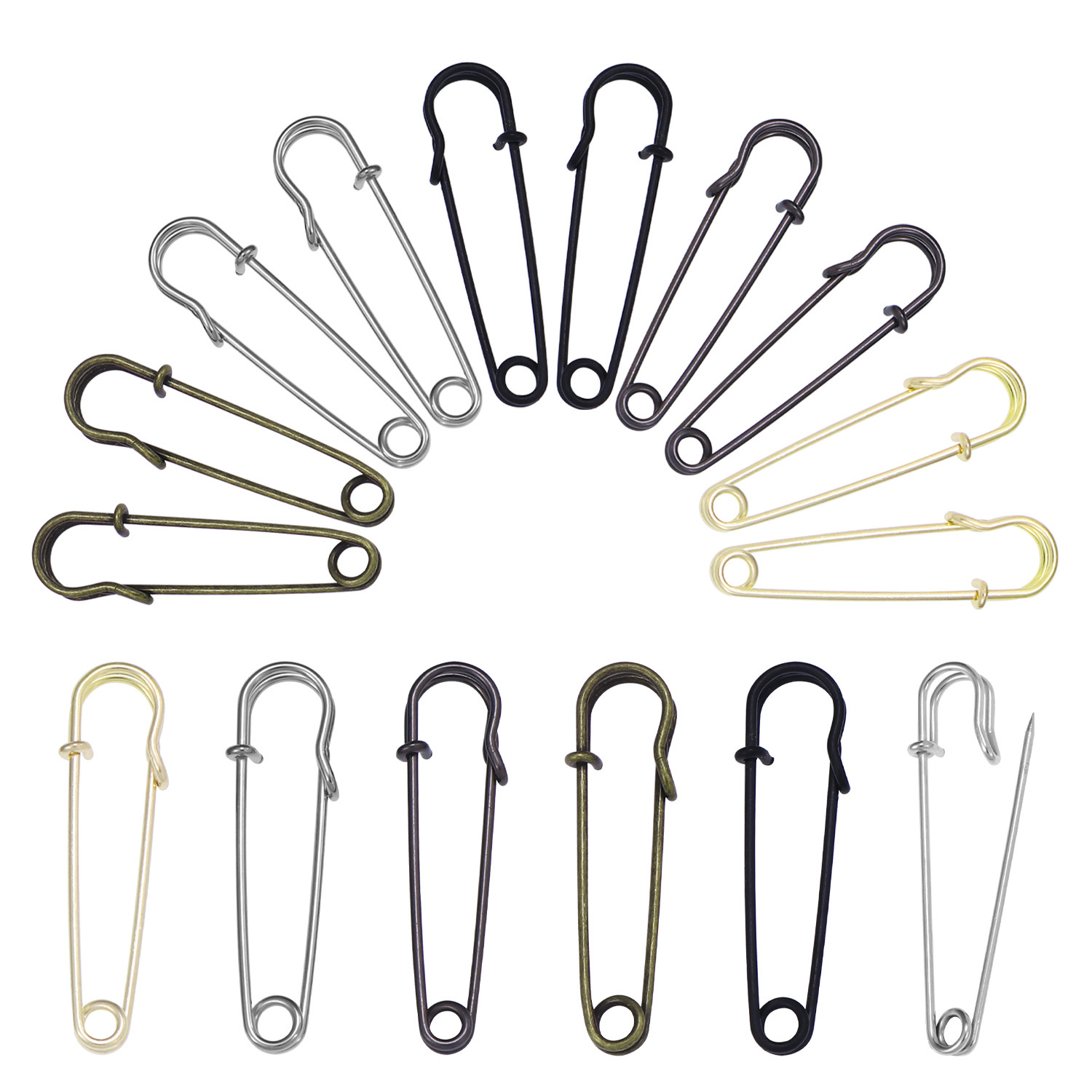 20Pcs 50mm Metal Safety Pins S - Brooch Pin Gold recensione e prezzo