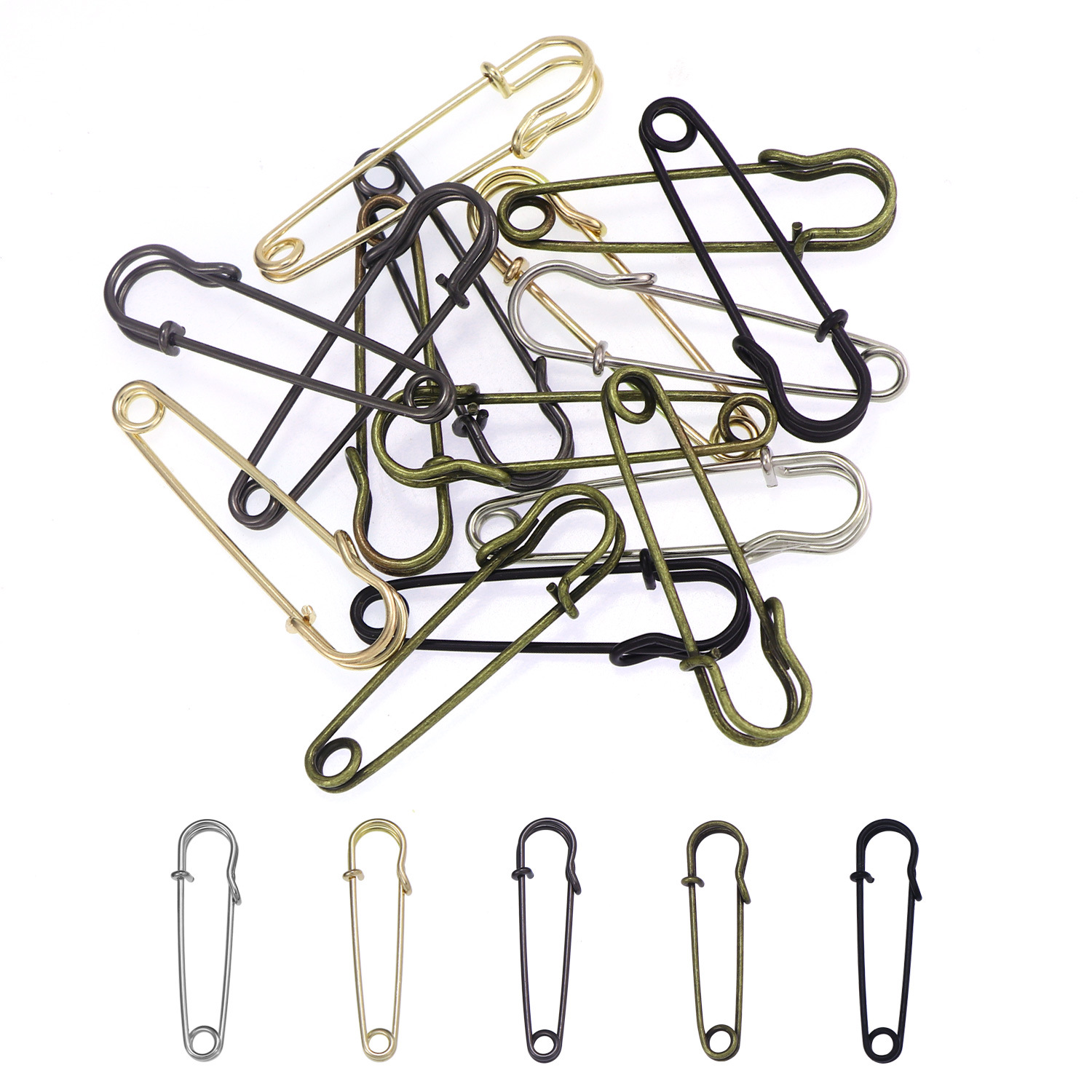 20Pcs 50mm Metal Safety Pins S - Brooch Pin Gold recensione e prezzo