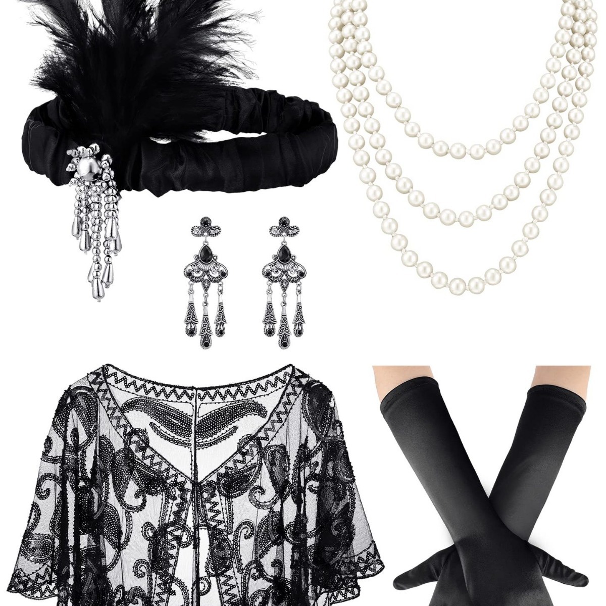 1920s Gatsby Party Wedding  Fe - Women'S Accessories In The 1920S recensione e prezzo