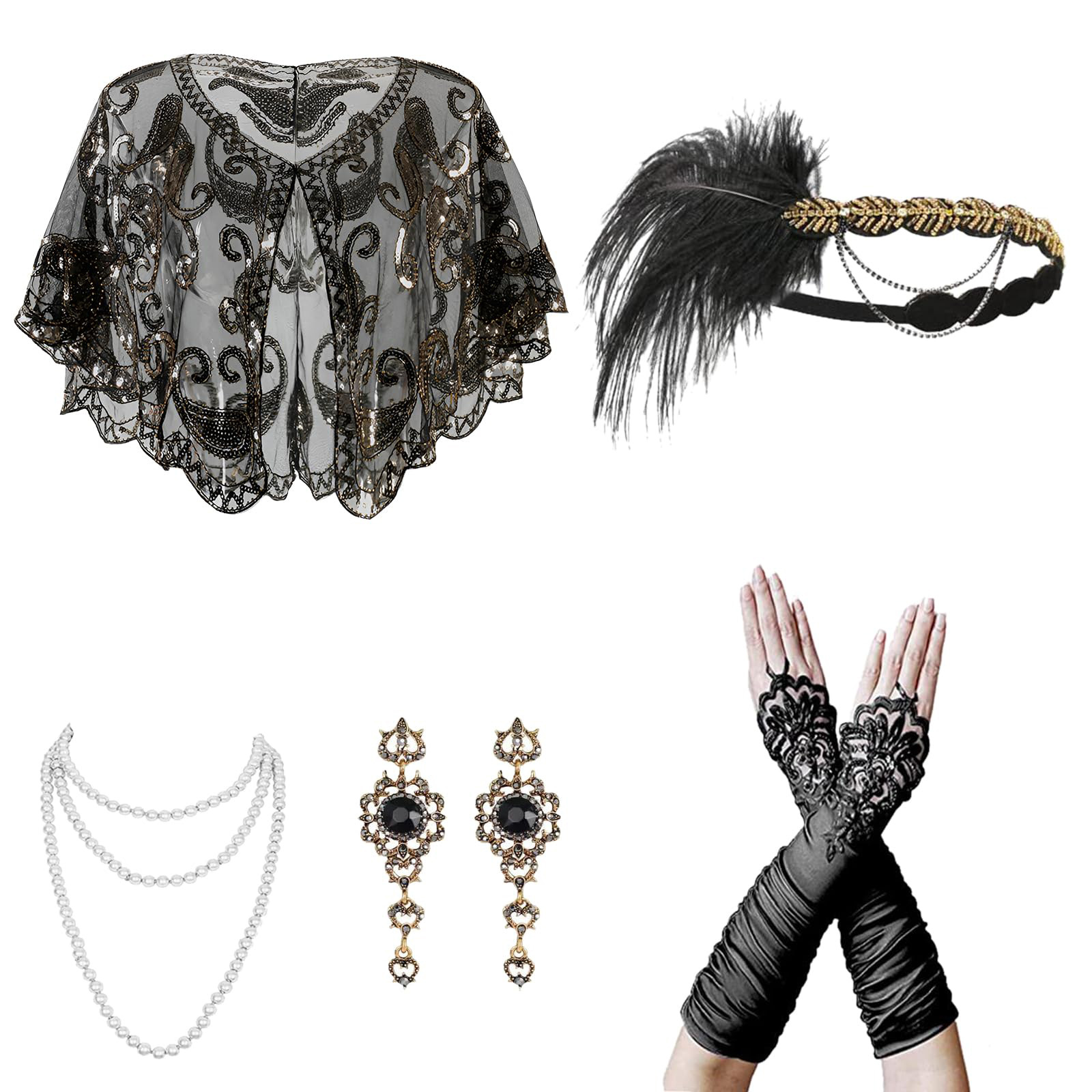 1920s Gatsby Party Wedding  Fe - Women'S Accessories In The 1920S recensione e prezzo