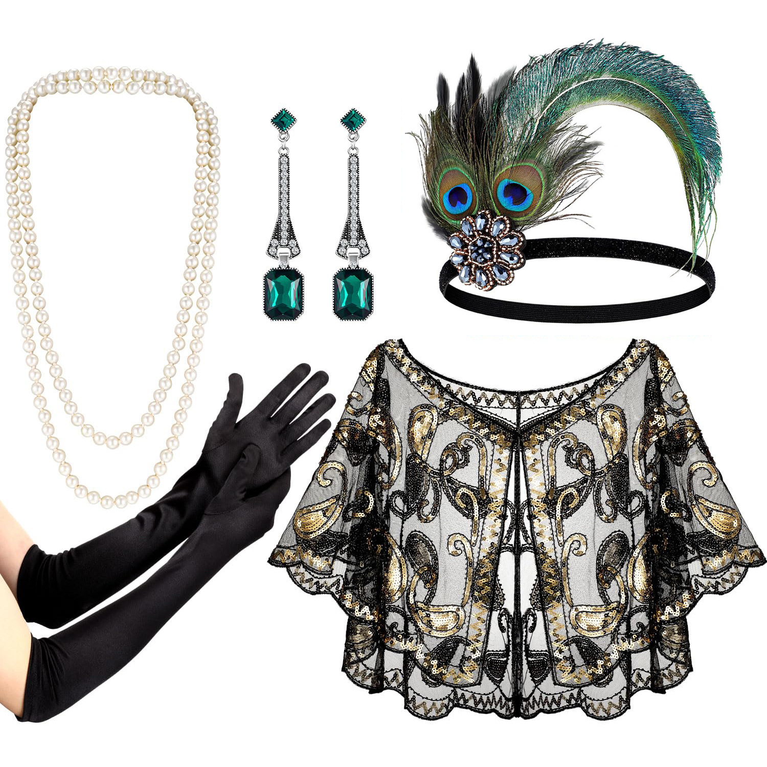 1920s Gatsby Party Wedding  Fe - Women'S Accessories In The 1920S recensione e prezzo