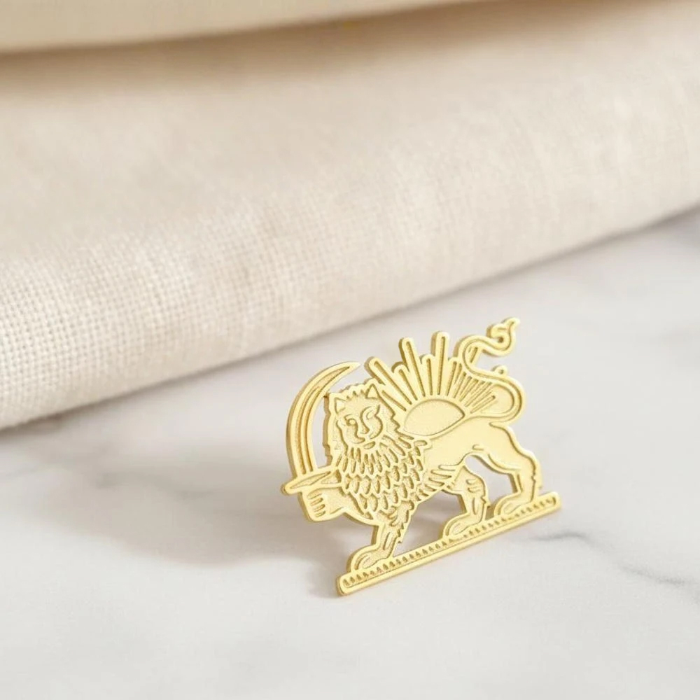 HIPEE Iran Lion Sun Pin Brooch - Brooch Pin Gold recensione e prezzo