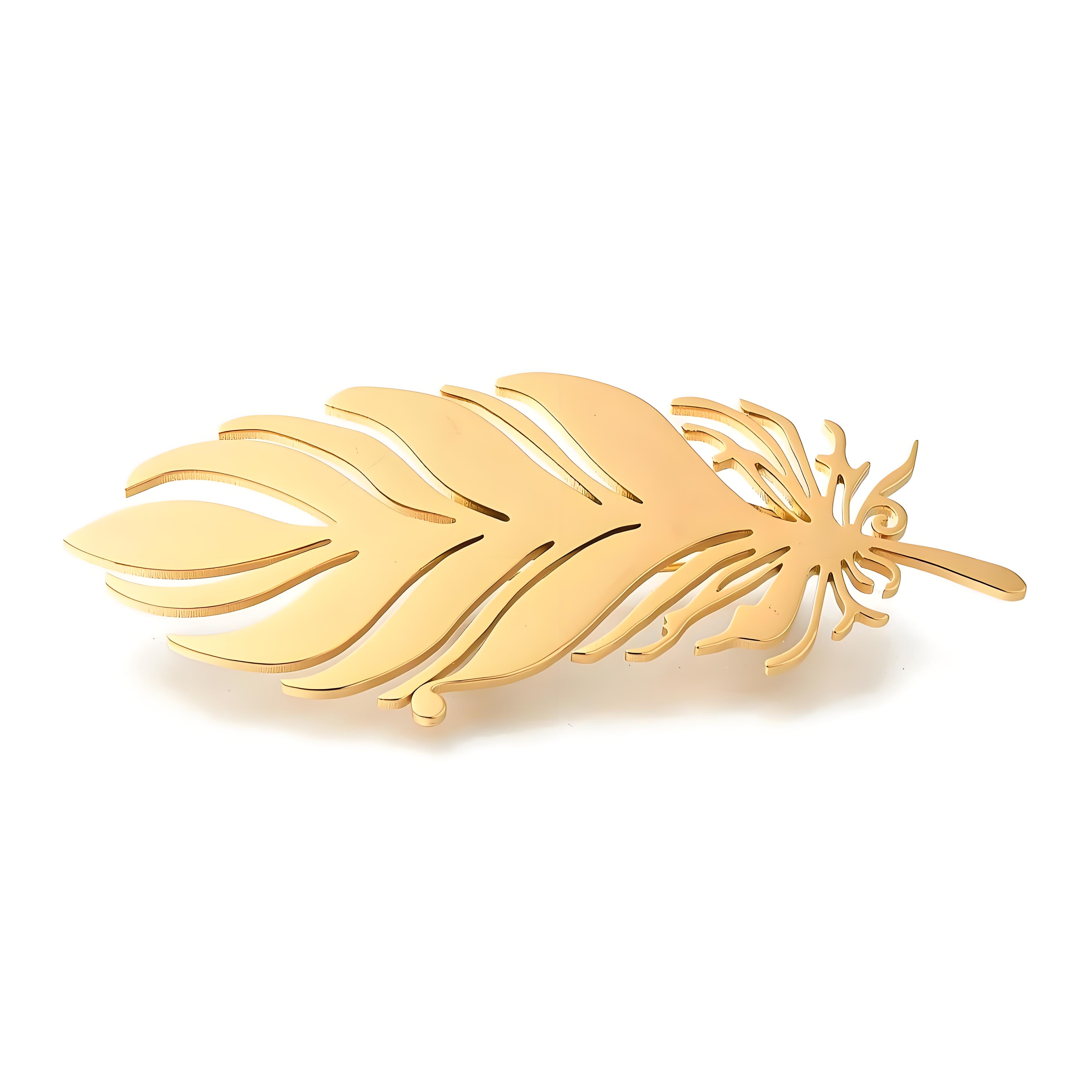 Gold - Plated Feather Brooch,  - Brooch Pin Gold recensione e prezzo