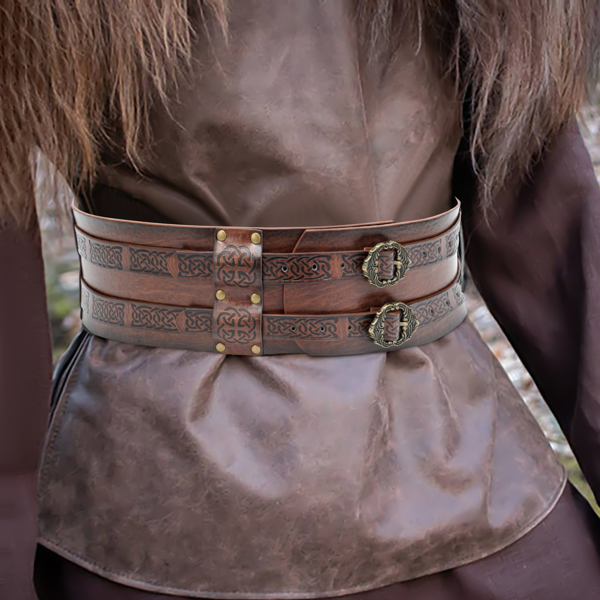 Men Women Runic Leather Belt D - Women'S Viking Accessories recensione e prezzo