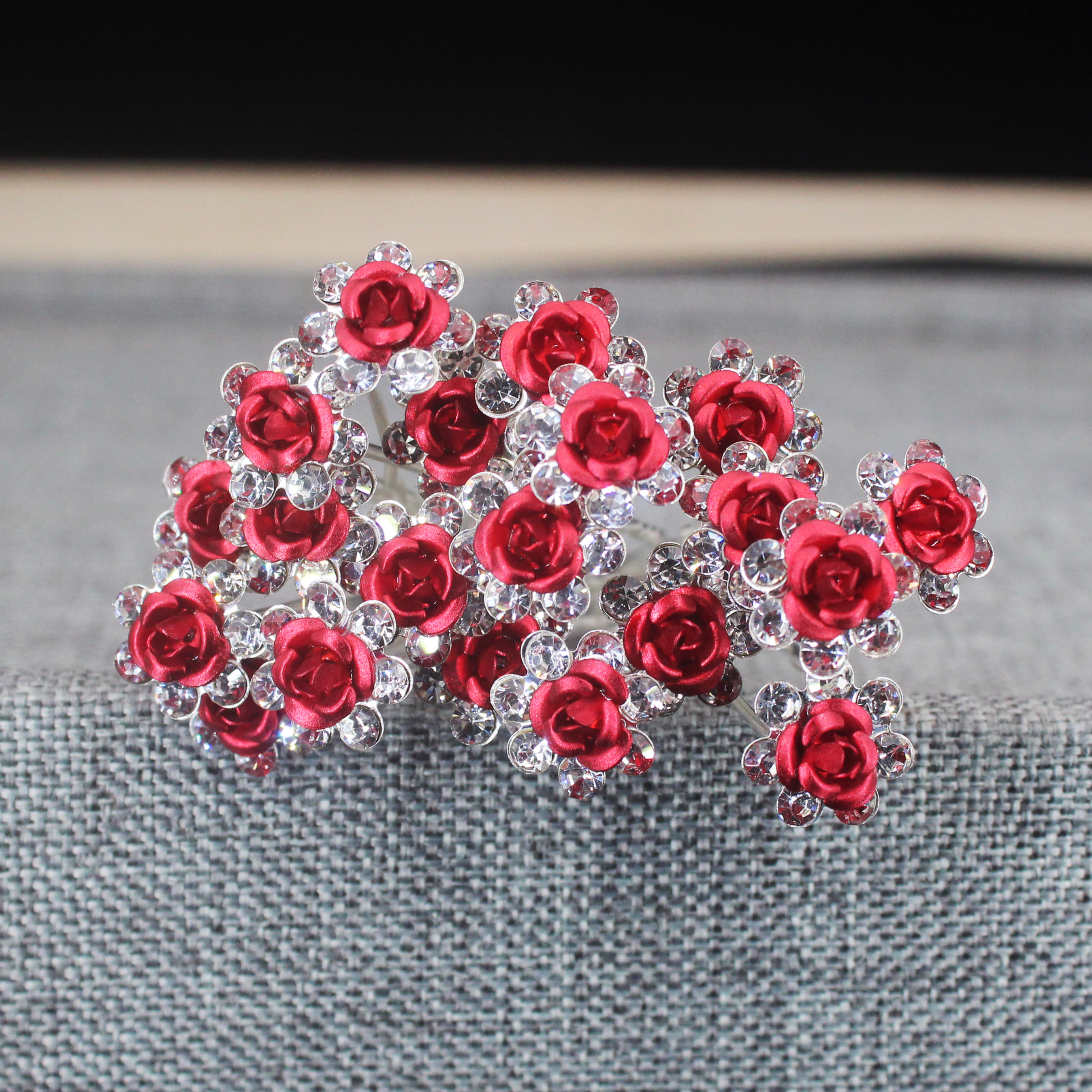 20PCS Rose Flower Rhinestone H - Women'S Hair Accessories Wedding recensione e prezzo