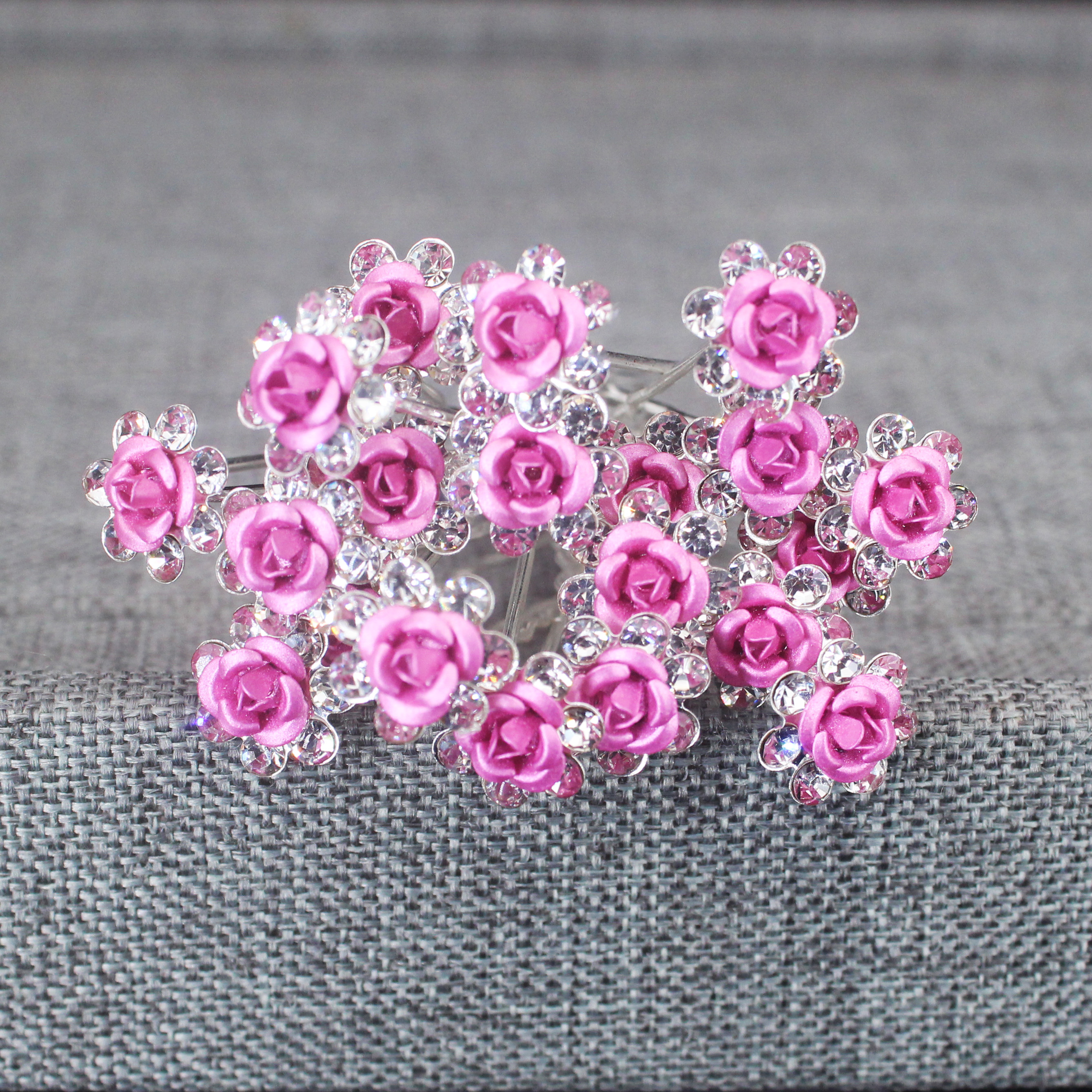 20PCS Rose Flower Rhinestone H - Women'S Hair Accessories Wedding recensione e prezzo